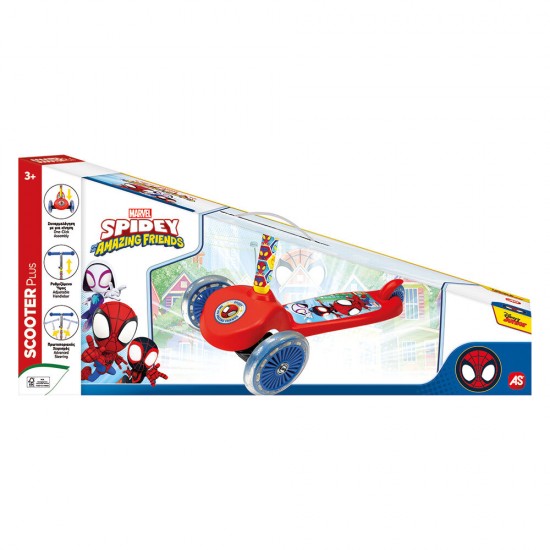 AS Παιδικό Scooter Plus Με 3 Ρόδες Marvel Spidey And His Amazing Friends Για 3 Χρονών και άνω (5004-50253)