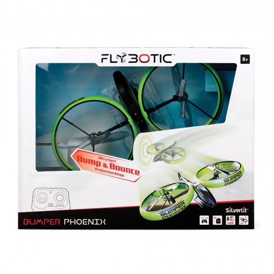 As Silverlit Flybotic Bumper Phoenix Τηλεκατευθυνόμενο Ελικόπτερο Για 8+ Χρονών με Λαμπάδα (7530-84814)