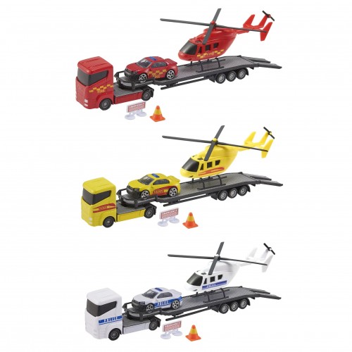 As Teamsterz Σετ Οχήματα Ματαφοράς Ελικόπτερου με Αξεσουάρ Για 3+ Χρονών (7535-73618)