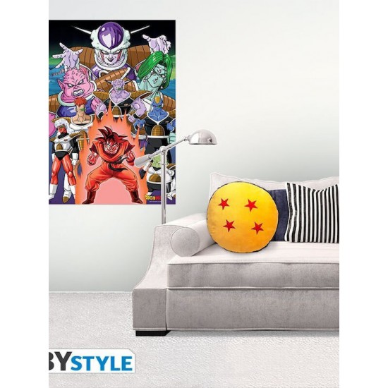 Abysse Στρογγυλό Παιδικό Διακοσμητικό Μαξιλάρι Dragon Ball Πορτοκαλί(ABYPEL012)