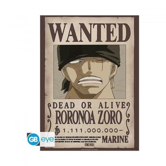 Abysse One Piece - Wanted Zoro Wano Poster Chibi (52x38cm) (GBYDCO624) Abysse One Piece - Wanted Zoro Wano Poster Chibi (52x38cm) (GBYDCO624)