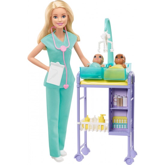 Mattel Barbie Παιδίατρος Σετ Παιχνιδιού με Λαμπάδα (GKH23)