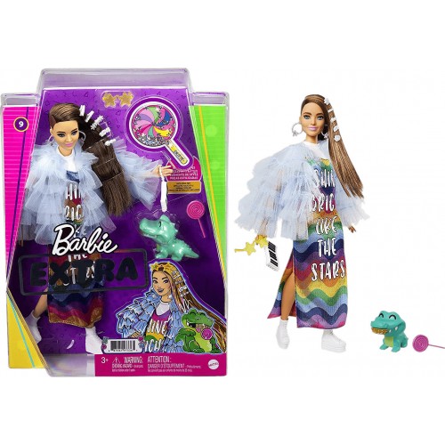 Mattel Barbie Extra #9 - Rainbow Dress για 3 Ετών (GRN27/GYJ78)