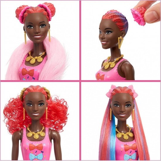 Mattel Barbie Κούκλα Hair Swaps Glittery Μωβ για 3 ετών και άνω (HBG38/HBG40)