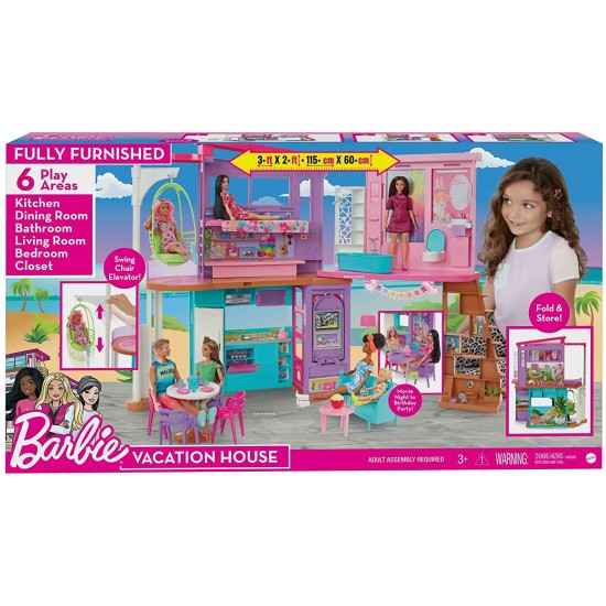 Mattel Barbie Vacation House Playset (HCD50)