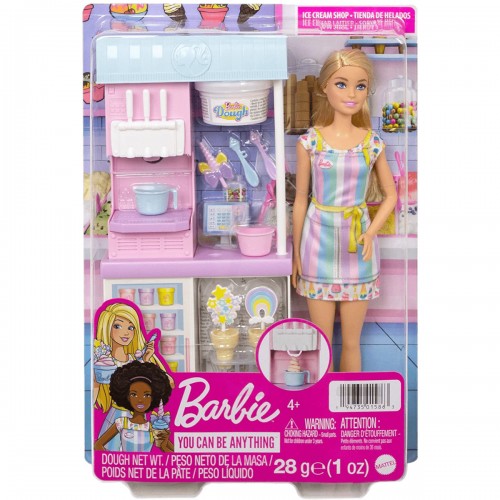 Mattel Barbie Ice Cream Shop Εργαστήριο Παγωτού με Λαμπάδα (HCN46)