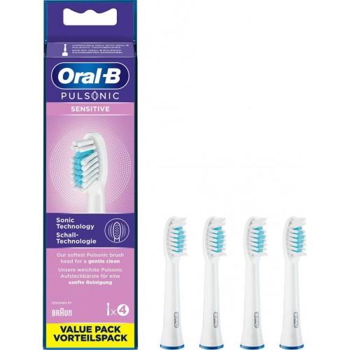 Braun Oral-B Pulsonic Sensitive Ανταλλακτικές Κεφαλές για Ηλεκτρική Οδοντόβουρτσα 4τμχ (4210201299158)