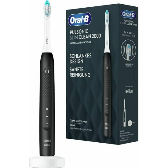 Braun Oral-B Pulsonic Slim Clean 2000 Ηλεκτρική Οδοντόβουρτσα Black (4210201396208)