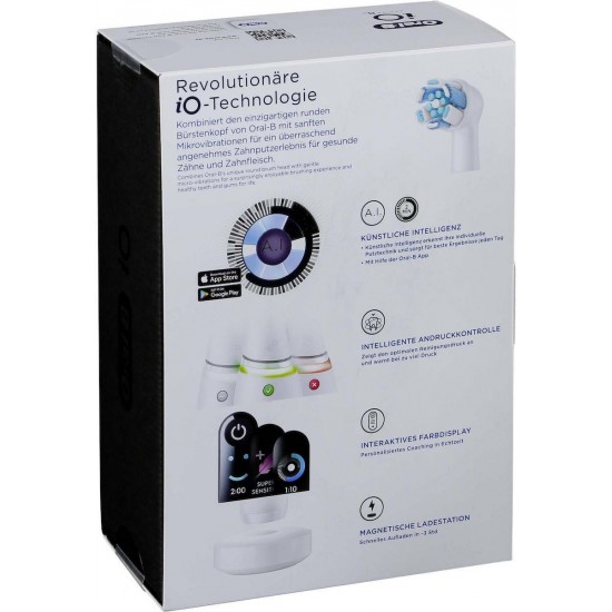 Braun Oral-B iO Series 8N Ηλεκτρική Οδοντόβουρτσα με Χρονομετρητή Αισθητήρα Πίεσης και Θήκη Ταξιδίου White Alabaster (4210201408543)