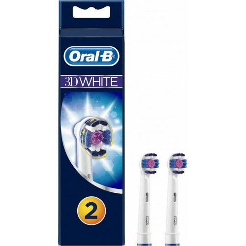 Braun Oral-B 3D White Ανταλλακτικές Κεφαλές για Ηλεκτρική Οδοντόβουρτσα CleanMaximiser 2τμχ (4210201410416)
