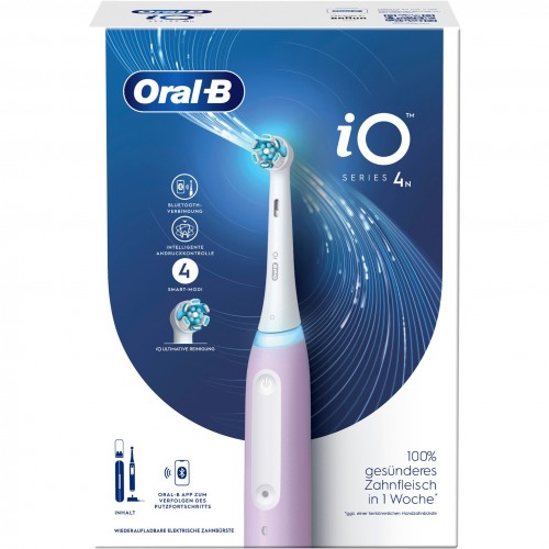 Braun Oral-B iO Series 4 Ηλεκτρική Οδοντόβουρτσα με Χρονομετρητή  Αισθητήρα Πίεσης και Θήκη Ταξιδίου Lavender (4210201415008)