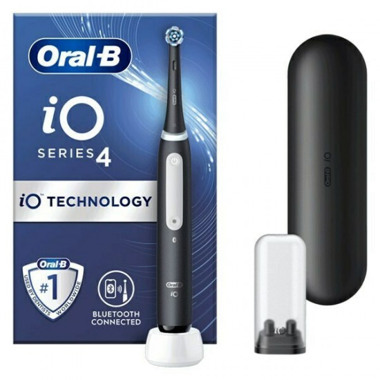 Braun Oral-B iO Series 4 Ηλεκτρική Οδοντόβουρτσα με Χρονομετρητή. Αισθητήρα Πίεσης και Θήκη Ταξιδίου White (4210201415022)