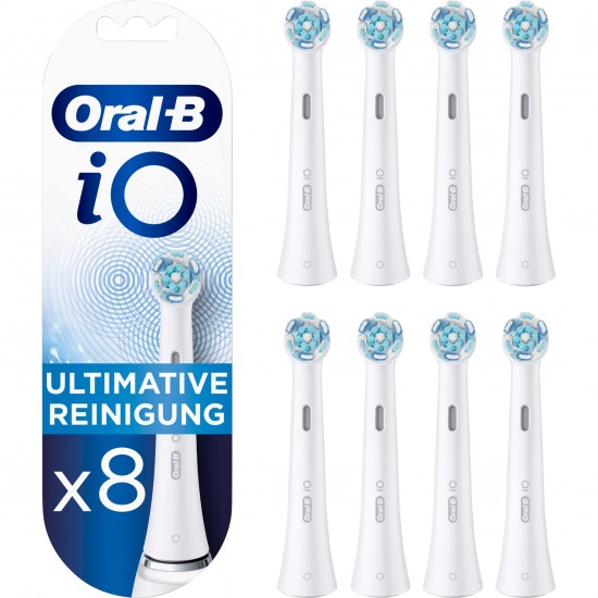 Braun Oral-B iO Ultimate Clean Ανταλλακτικές Κεφαλές για Ηλεκτρική Οδοντόβουρτσα 8τμχ White (4210201434818)