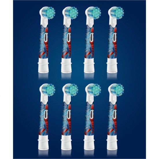 Braun Oral-B Kids Ανταλλακτικές Κεφαλές για Ηλεκτρική Οδοντόβουρτσα Spiderman 8τμχ (4210201435914)