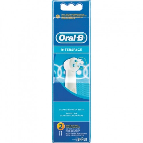 Braun Oral-B Interspace Ανταλλακτικές Κεφαλές για Ηλεκτρική Οδοντόβουρτσα 2τμχ (4210201853893)