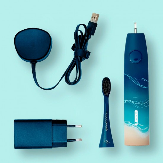 Happybrush StarterKit Schall Eco VIBE 3 Ocean electric toothbrush (4260486334259)