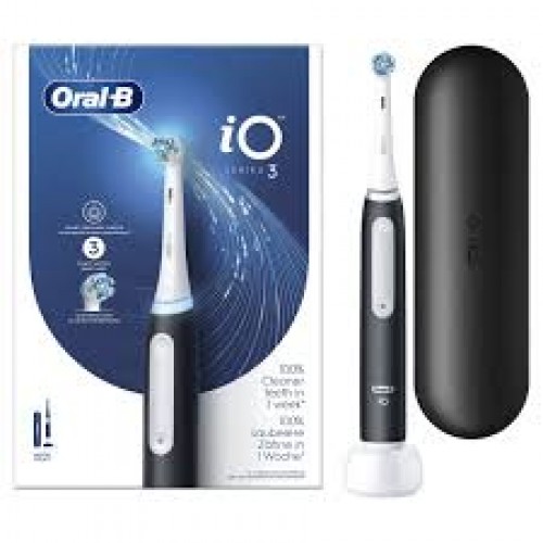 Braun Oral-B iO Series 3 Matt Black με θήκη ταξιδιού, ηλεκτρική οδοντόβουρτσα (8006540731536)