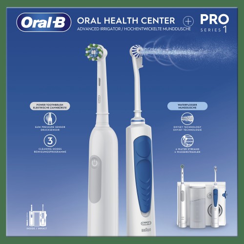 Σύστημα καθαρισμού Braun Oral-B Center OxyJet + Oral-B Pro 1, στοματική φροντίδα (8006540840825)