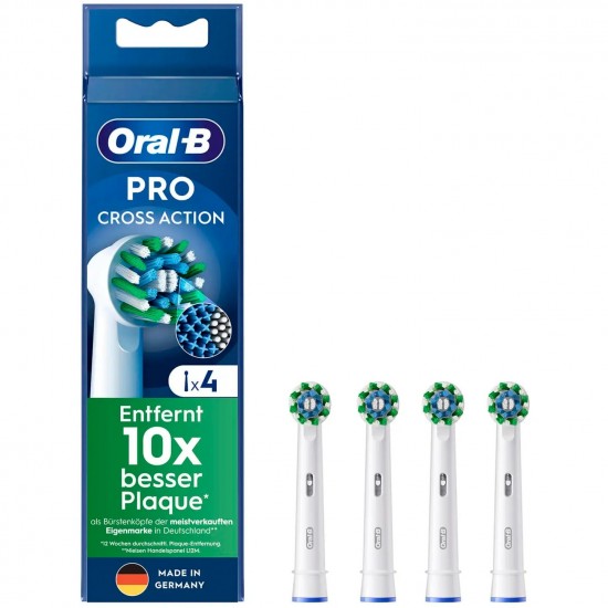 Συσκευασία κεφαλών βούρτσας Braun Oral-B Pro Cross Action των 4 άσπρο (8006540860380)