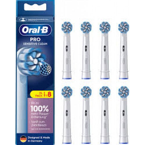 Braun Oral-B Pro Sensitive Clean κεφαλές βούρτσας συσκευασία των 8 (8006540860649)