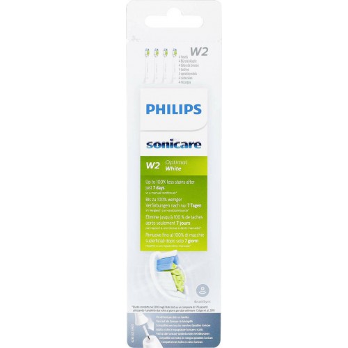 Philips Sonicare W Optimal White Standard Ανταλλακτικές Κεφαλές για Ηλεκτρική Οδοντόβουρτσα 4τμχ (HX6064/10)