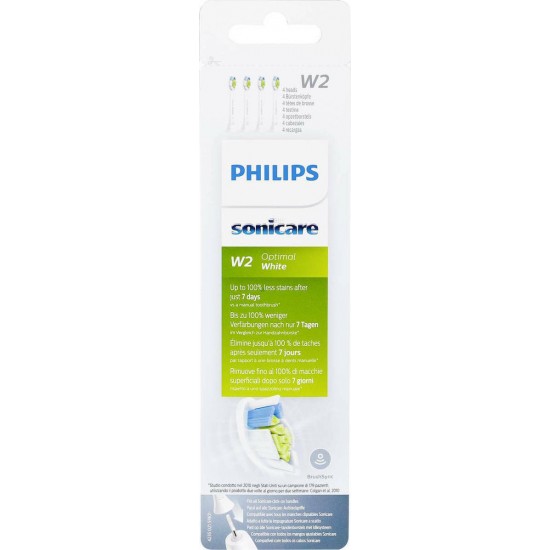 Philips Sonicare W Optimal White Standard Ανταλλακτικές Κεφαλές για Ηλεκτρική Οδοντόβουρτσα 4τμχ (HX6064/10) Philips Sonicare W Optimal White Standard Ανταλλακτικές Κεφαλές για Ηλεκτρική Οδοντόβουρτσα 4τμχ (HX6064/10)
