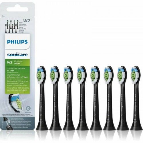 Philips Sonicare W2 Optimal White Standard Ανταλλακτικές Κεφαλές για Ηλεκτρική Οδοντόβουρτσα Black 8τμχ (HX6068/13)