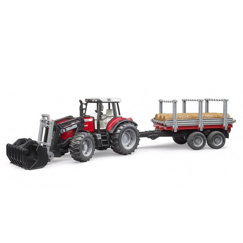 Bruder Τρακτέρ Massey Ferguson 7480 με Καρότσα και Φορτωτή (02046)