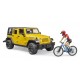 Bruder Αυτοκίνητο Jeep Wrangler Rubicon με Ποδήλατο και Αναβάτη (02543)