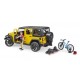 Bruder Αυτοκίνητο Jeep Wrangler Rubicon με Ποδήλατο και Αναβάτη (02543)