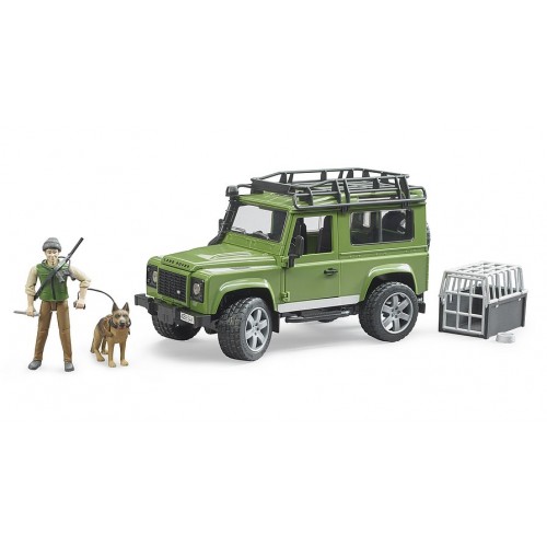 Bruder Τζίπ Land Rover Με Κυνηγό, Σκύλο Και Εξοπλισμό (02587)