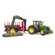 Bruder Τρακτέρ John Deere 7R 350 με Τρέιλερ και 4 Κορμούς (03154)