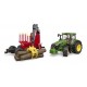 Bruder Τρακτέρ John Deere 7R 350 με Τρέιλερ και 4 Κορμούς (03154)