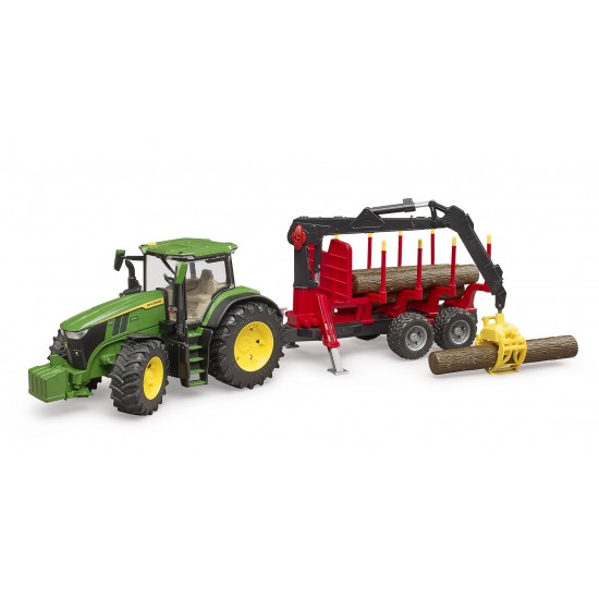 Bruder Τρακτέρ John Deere 7R 350 με Τρέιλερ και 4 Κορμούς (03154)