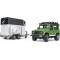 Bruder Land Rover Defender με Τρέιλερ Αλόγου & Άλογο 1:16 (2592)