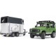 Bruder Land Rover Defender με Τρέιλερ Αλόγου & Άλογο 1:16 (2592)