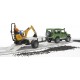 Bruder Land Rover Με Καρότσα & Διαβολάκι CAT (2593)