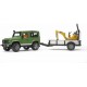 Bruder Land Rover Με Καρότσα & Διαβολάκι CAT (2593)