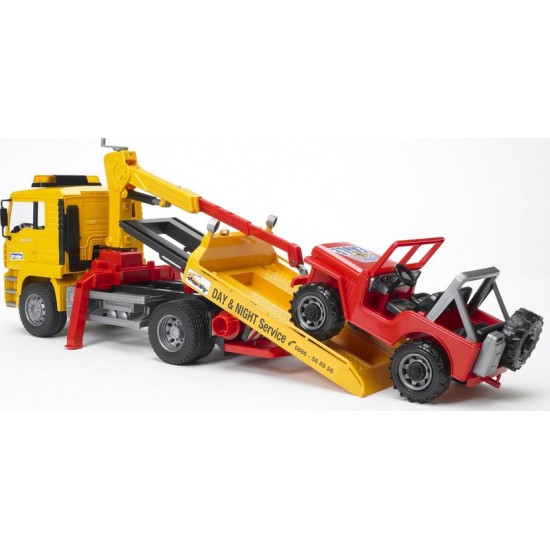Bruder Φορτηγό MAN Οδικής Βοήθειας με Γερανό και Τζιπάκι (2750)