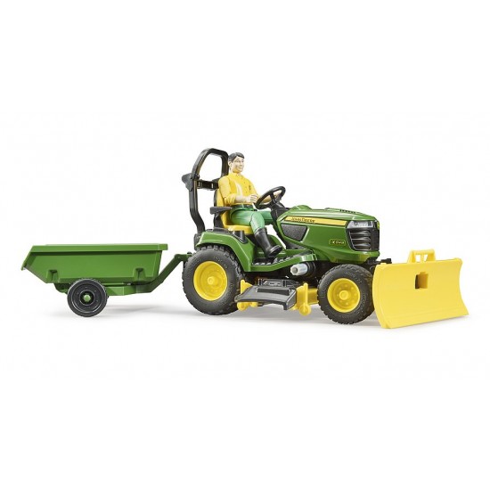 Bruder Τρακτεράκι για Γκαζόν John Deere με Κηπουρό Καρότσα (62104)