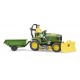 Bruder Τρακτεράκι για Γκαζόν John Deere με Κηπουρό Καρότσα (62104)