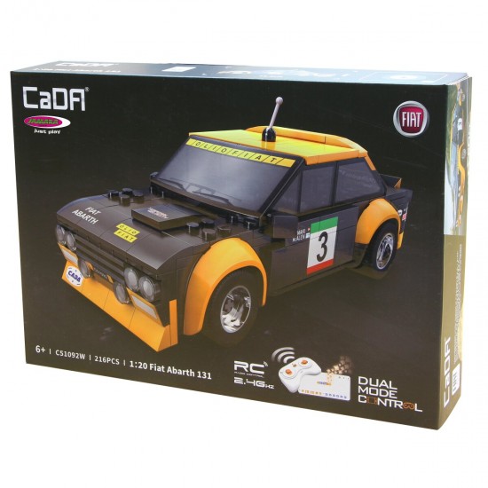 CaDA-Fiat-Abarth-131-1:20-schwarz-2,4GHz-Bricks (402859)