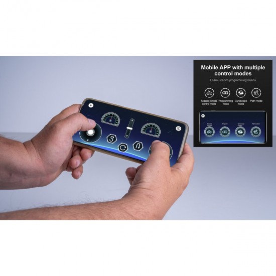 CaDA-Fiat-Abarth-131-1:20-schwarz-2,4GHz-Bricks (402859)