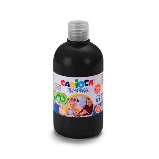 Carioca Τέμπερα Ζωγραφικής Black σε Μπουκάλι 500ml (1034042702)