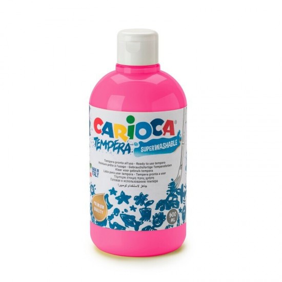 Carioca Τέμπερα Ζωγραφικής Pink σε Μπουκάλι 500ml (1034042709)