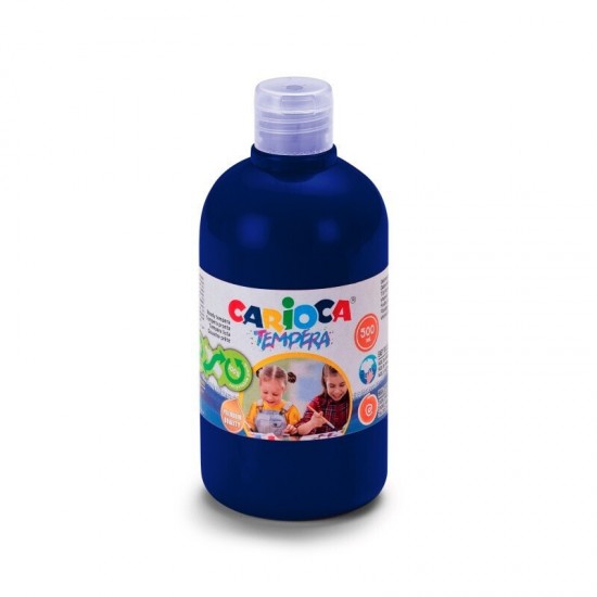Carioca Τέμπερα Ζωγραφικής Dark Blue σε Μπουκάλι 500ml (1034042717)