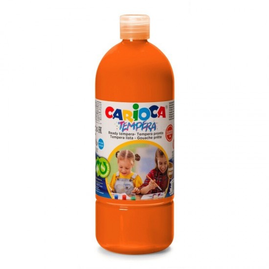 Carioca Τέμπερα Ζωγραφικής Orange σε Μπουκάλι 1000ml (1034043011)