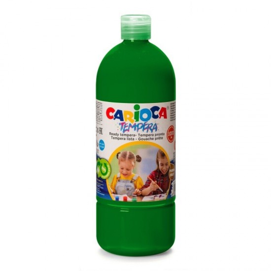 Carioca Τέμπερα Ζωγραφικής Bright Green σε Μπουκάλι 1000ml (1034043014)