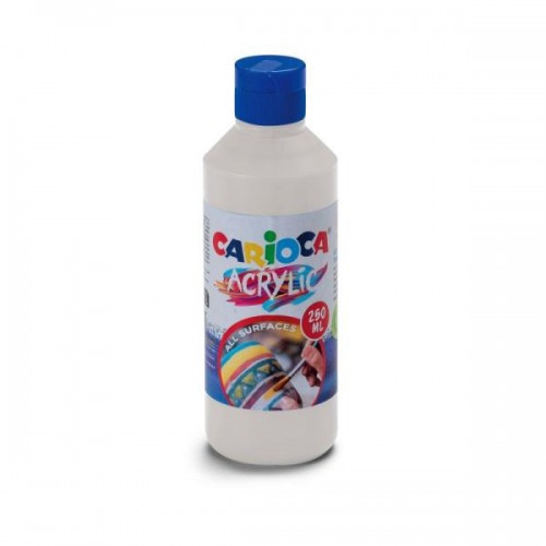 Carioca Ακρυλικό Χρώμα Ζωγραφικής White 250ml (1034043101)