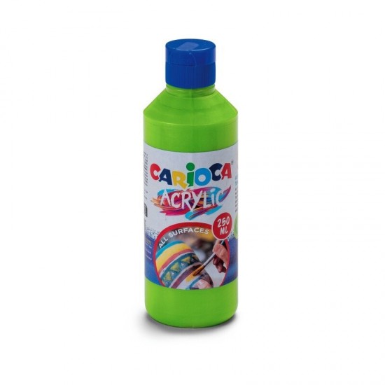 Carioca Ακρυλικό Χρώμα Ζωγραφικής Bright Green 250ml (1034043113)